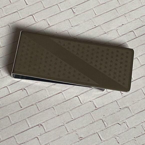 Men's Stainless Steel Money Clip Stars & Stripe - Picture 1 of 6